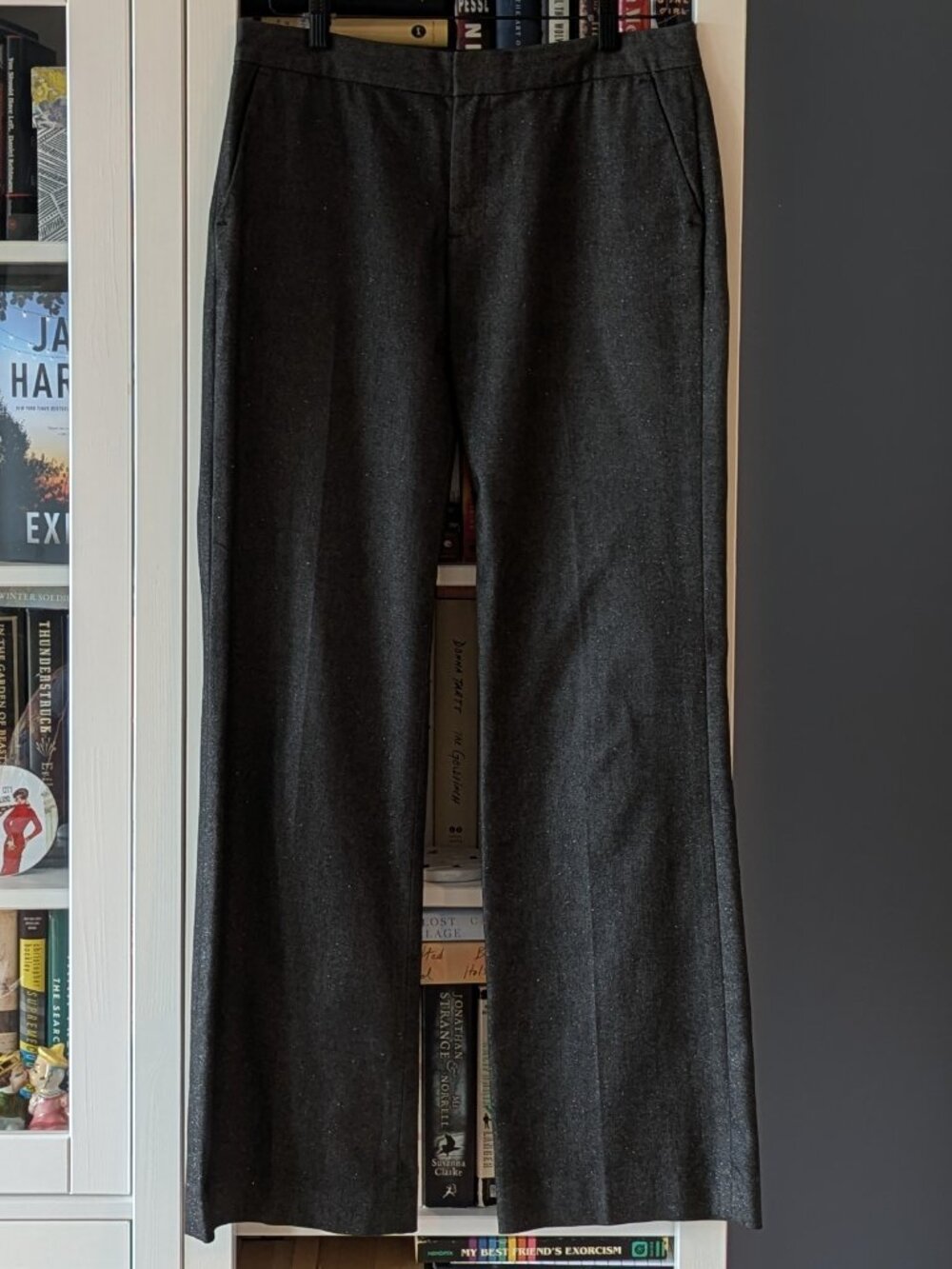 Vintage Y2K 2001 GAP Shimmer Bootcut Trousers – Black/Dark Gray Size 8